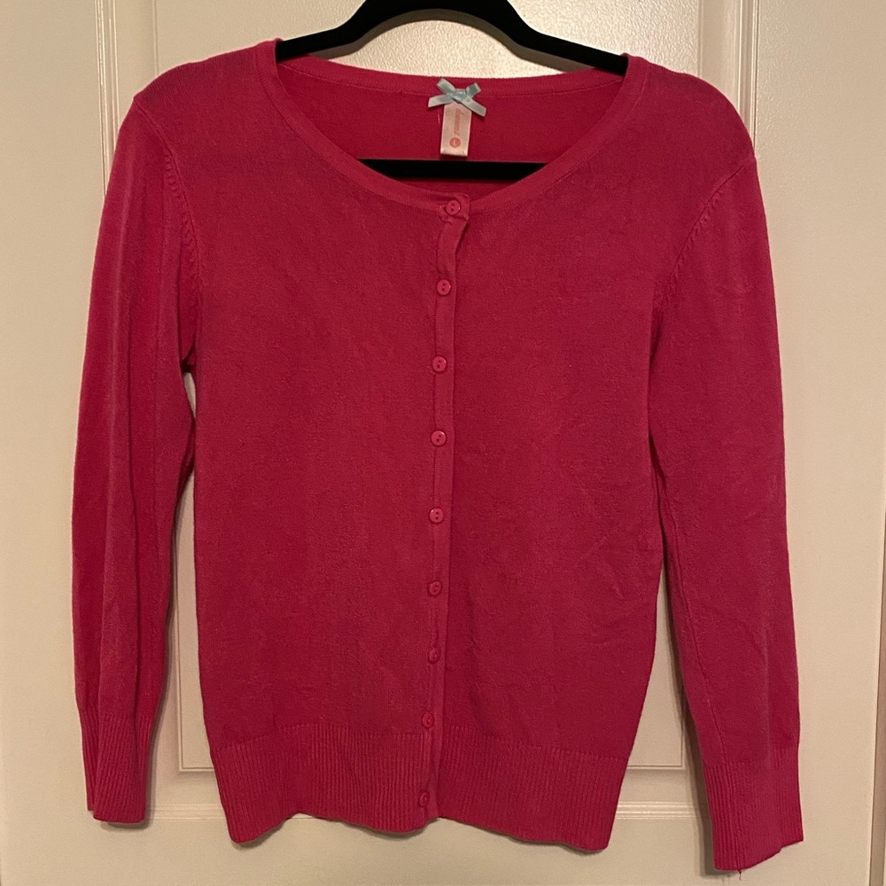 DownEast Hot Pink Cardigan